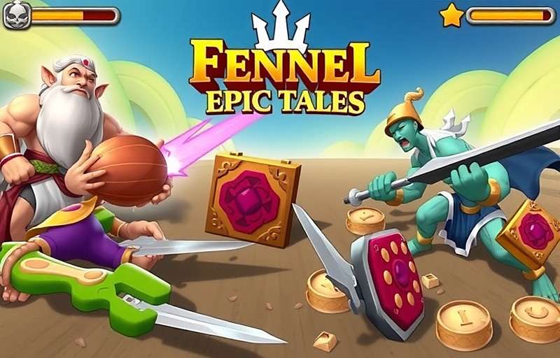 Fennel Epic Tales Battle Gameplay Fennel Epic Tales gameplay showing a battle scene with various mythological characters