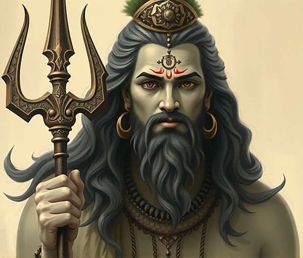 Lord Shiva - Fennel Epic Tales Lord Shiva character in Fennel Epic Tales with trident and matted hair