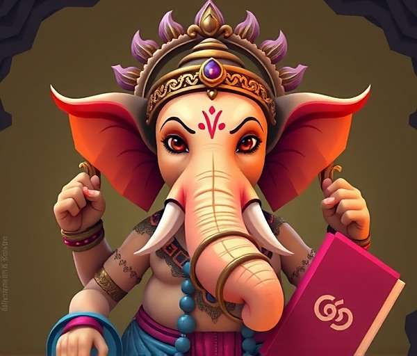 Lord Ganesha - Fennel Epic Tales Lord Ganesha character in Fennel Epic Tales with elephant head and broken tusk