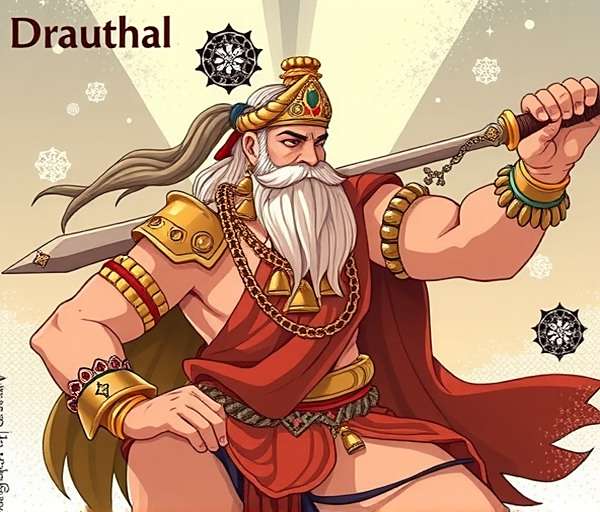 Draupadi - Fennel Epic Tales Draupadi character in Fennel Epic Tales with sword